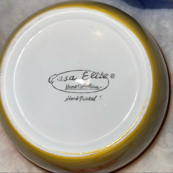 Super cute lot of three popcorn bowls unused new hand painted - Picture 5 of 5